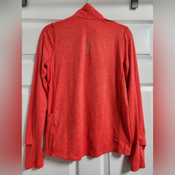 Nike Womens Tangerine Orange  Fitted Long Sleeve Running 1/4 Zip Shirt Size XS - Picture 6 of 6